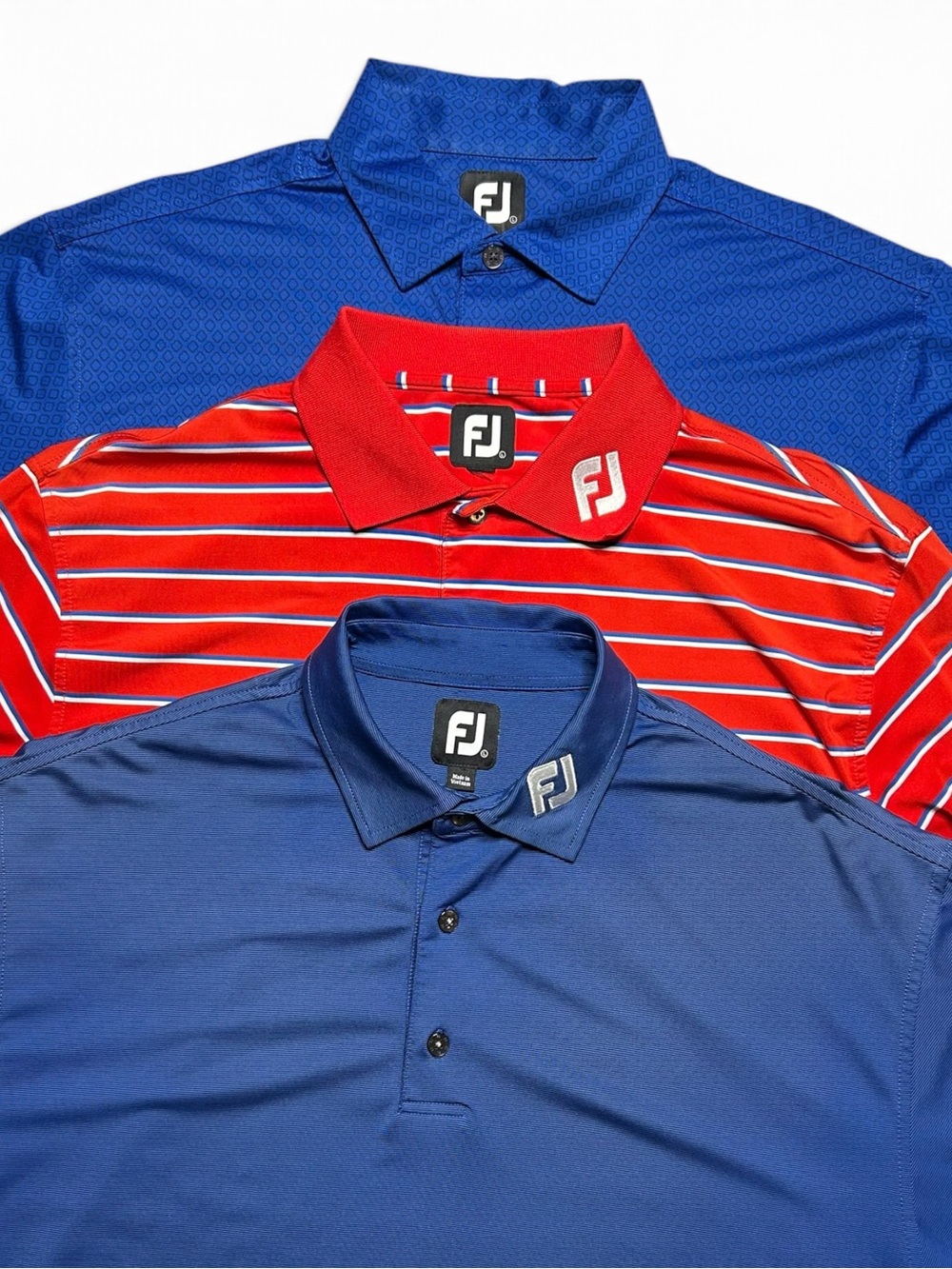 FootJoy ProDry Golf Polo Bundle Lot of 3 Titleist Sleeve Embroidery Mens Large